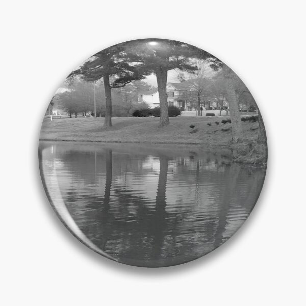 Item preview, Vintage Early Winter Landscape Reflection of Nature at The Lakes at Cedar Grove Surrounded by Houses and Trees designed and sold by NadeenInspires.