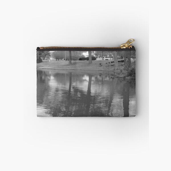 Item preview, Vintage Early Winter Landscape Reflection of Nature at The Lakes at Cedar Grove Surrounded by Houses and Trees designed and sold by NadeenInspires.