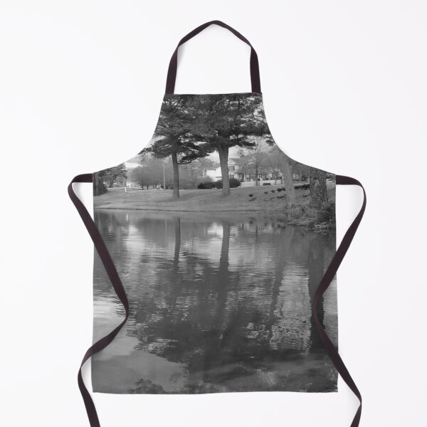Item preview, Vintage Early Winter Landscape Reflection of Nature at The Lakes at Cedar Grove Surrounded by Houses and Trees designed and sold by NadeenInspires.