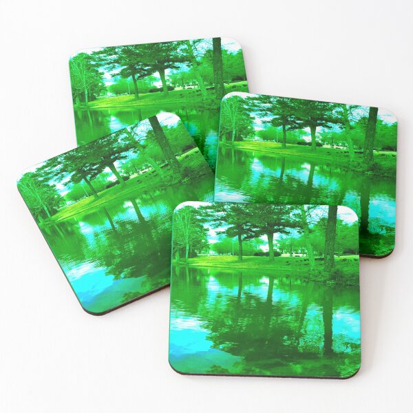 Item preview, Vintage Tint Early Winter Landscape Reflection of Nature at The Lakes at Cedar Grove Surrounded by Houses and Trees designed and sold by NadeenInspires.