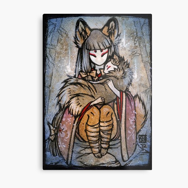 Dark Kitsune Wall Art Redbubble Dark Kitsune Wall Art Redbubble