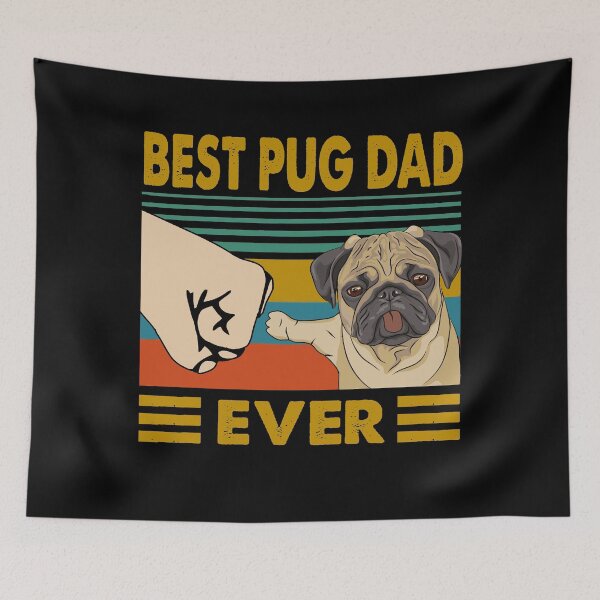 Item preview, Best Pug Dad Ever Funny Pug Dog Owner designed and sold by honeyandcotton.