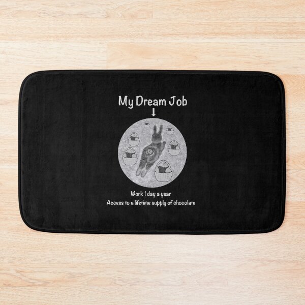 Item preview, Easter Bunny Dream Job Black & White designed and sold by Imemewell.
