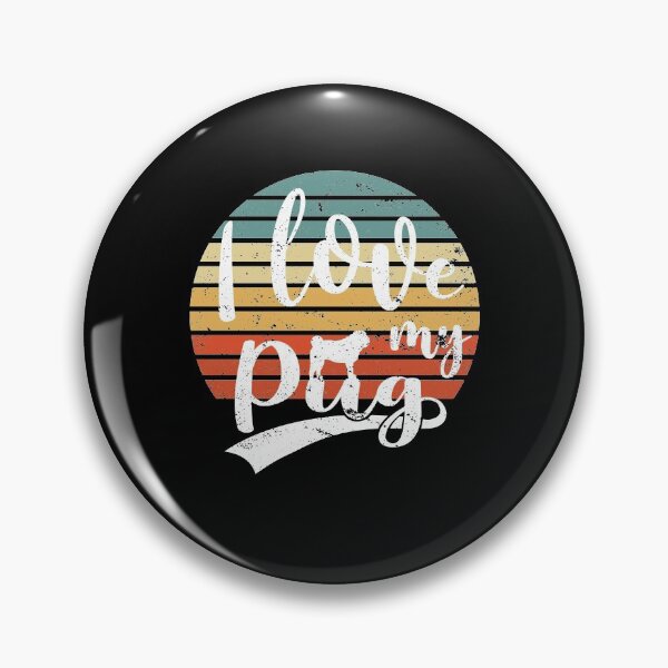 Item preview, I Love Pug Retro Gift Dog Lover designed and sold by besTmanuFacture.