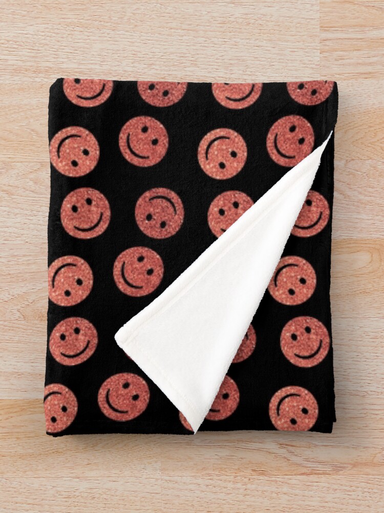 "Smiley face patternGlitter" Throw Blanket for Sale by priyankak19