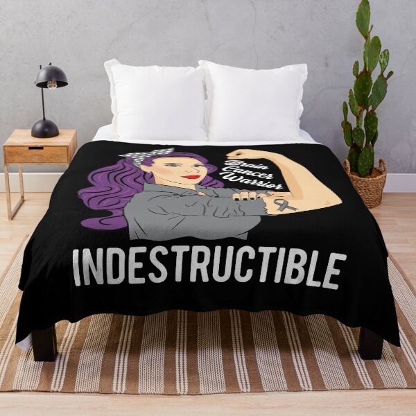 Item preview, Brain Cancer Warrior Indestructible Awareness Support designed and sold by ZNOVANNA.