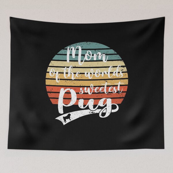 Item preview, Dog Lover Pug I Love Mops Mom Retro Gift designed and sold by besTmanuFacture.