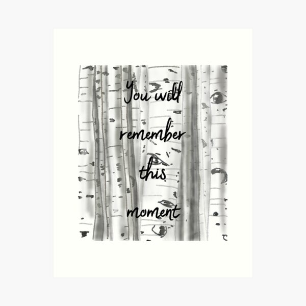 Forest through the trees. Art Print