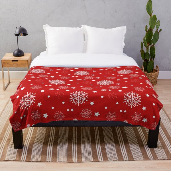 Item preview, red snowflakes pattern designed and sold by Kmerchdesign.