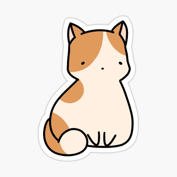 patchy cat Sticker