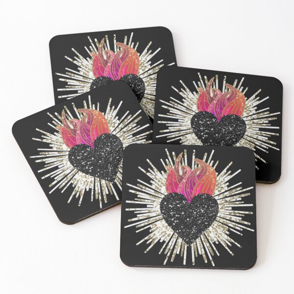 Item preview, Black Glitter Sacred Heart designed and sold by LegendSisters.