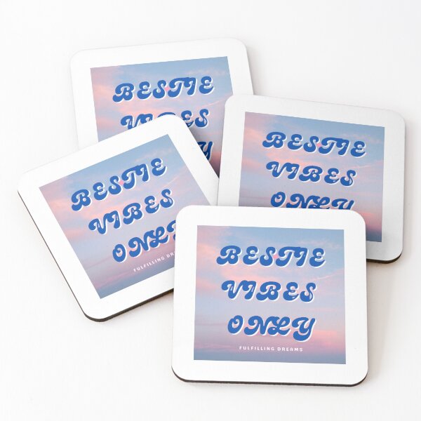Item preview,  bestie vibes only Canvas Mounted Print designed and sold by CornerStore007.