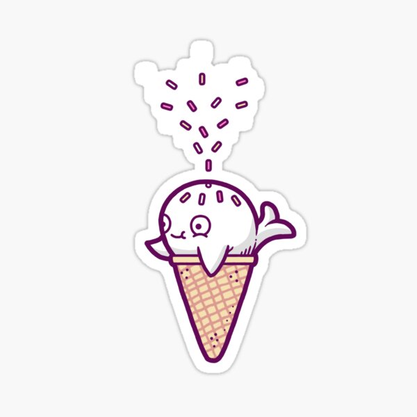 Glace aux baleines Sticker