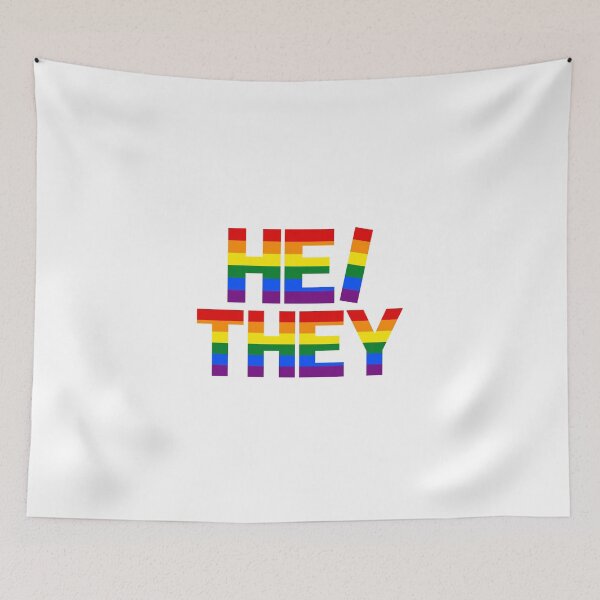 Item preview, Large Rainbow He/They designed and sold by JtownGSA.