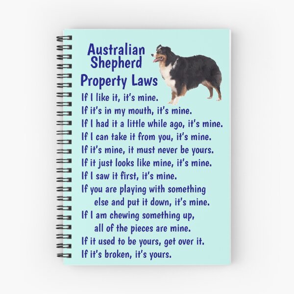 Item preview, Australian Shepherd - property laws  designed and sold by thepetcellar.