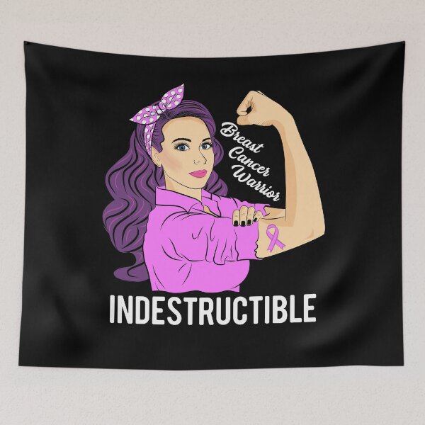 Item preview, Breast Cancer Warrior Indestructible Awareness Support designed and sold by ZNOVANNA.