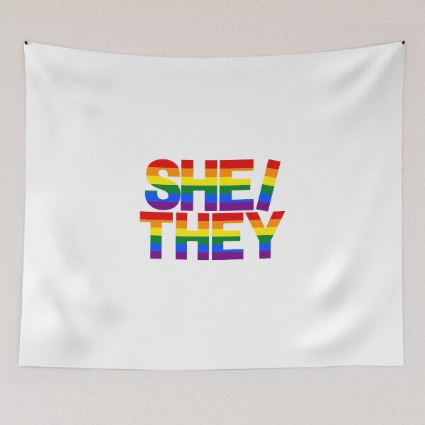 Item preview, Large Rainbow She/They designed and sold by JtownGSA.