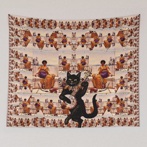 Item preview, A Cat Serenades the Maidens designed and sold by Lisa Marie Mercer.