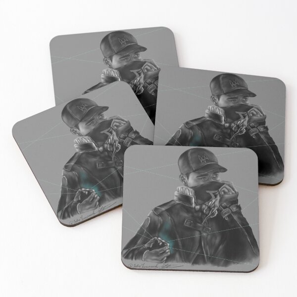 Watchdogs Coasters Redbubble - aiden pearce hat roblox