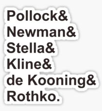Modern Artists, Abstract Expressionists Sticker