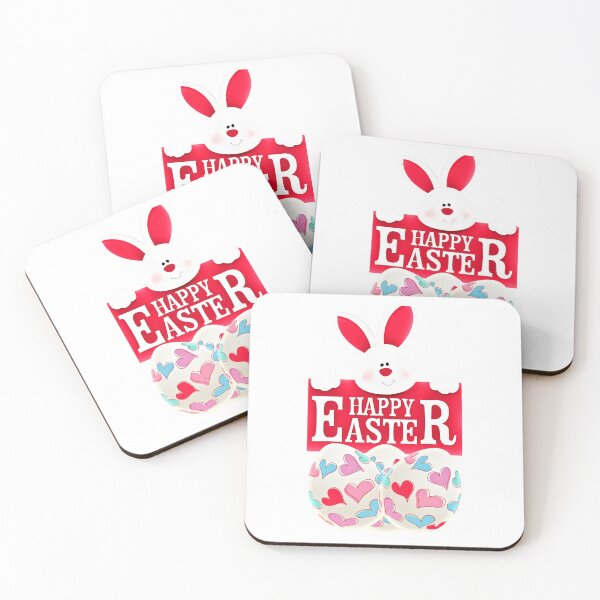 Item preview, Funny Easter Bunny, And Easter Eggs With Hearts - Happy Easter designed and sold by TrendySpace.