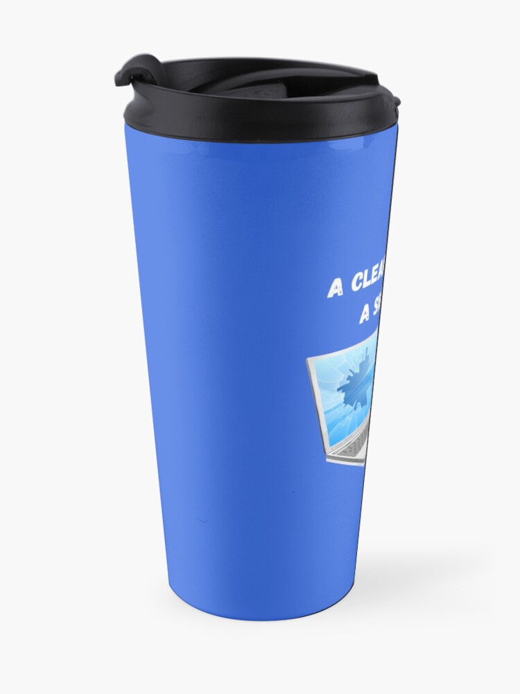 Alternate view of Broken Computer Cleaning Lady Gift Humor Travel Mug