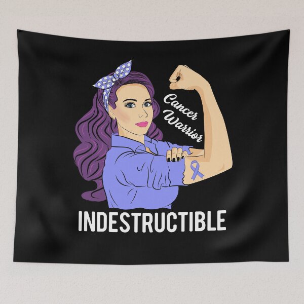 Item preview, Cancer Warrior Indestructible Awareness Support Fighter designed and sold by ZNOVANNA.