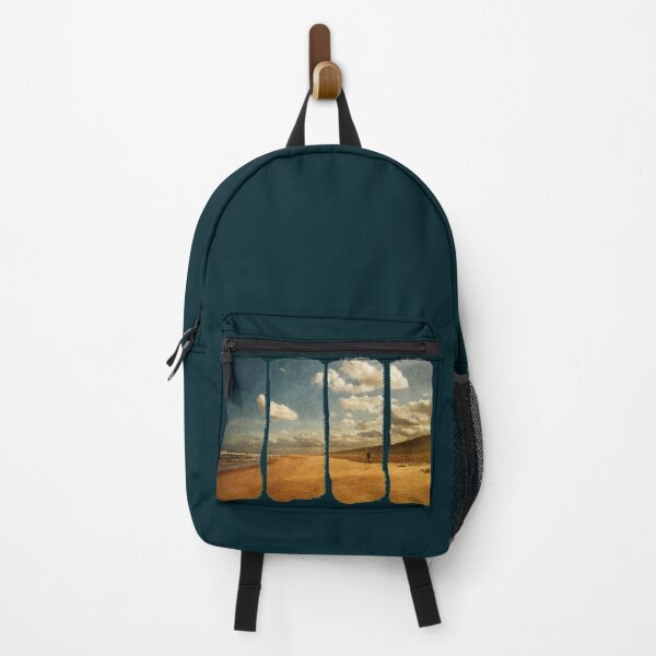 Item preview, Beach Serenity - Wanderer on a Beach at Sunrise designed and sold by Dyrk Wyst Redbubble Shop.