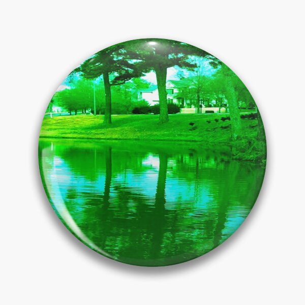 Item preview, Vintage Tint Early Winter Landscape Reflection of Nature at The Lakes at Cedar Grove Surrounded by Houses and Trees designed and sold by NadeenInspires.