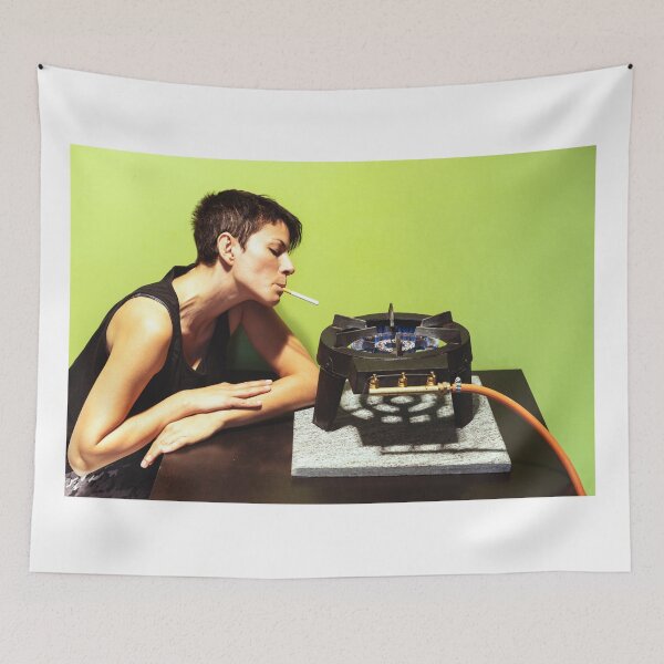 Item preview, Careless woman lights a cigarette designed and sold by Alexandre Zveiger.