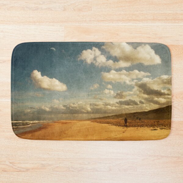 Item preview, Beach Serenity - Wanderer on a Beach at Sunrise designed and sold by Dyrk Wyst Redbubble Shop.