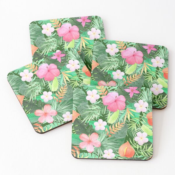 Item preview, Tropical leaves pattern designed and sold by ArtStyleAlice.