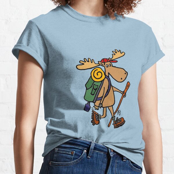 Funny Cool Moose Hiker Classic T-Shirt