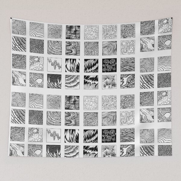 Item preview, comics manga style hand drawn abstract texture linear black and white sketch outline. set of drawn textures with curved lines. collection ink hand drawn graphic  designed and sold by mudenk.