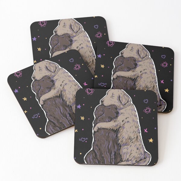 Item preview, Hugging couple of dogs. Cute Love pet animals. Digital romantic illustration. designed and sold by SayukOlga.