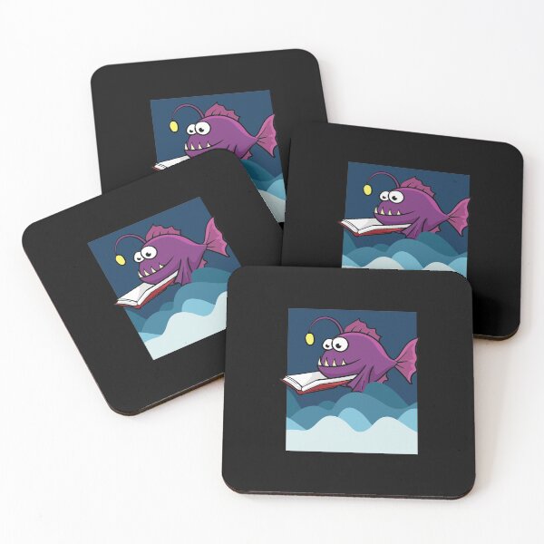 Item preview, Cute lantern fish with book designed and sold by ElBeDesigns.