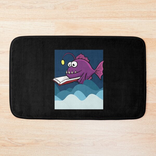 Item preview, Cute lantern fish with book designed and sold by ElBeDesigns.