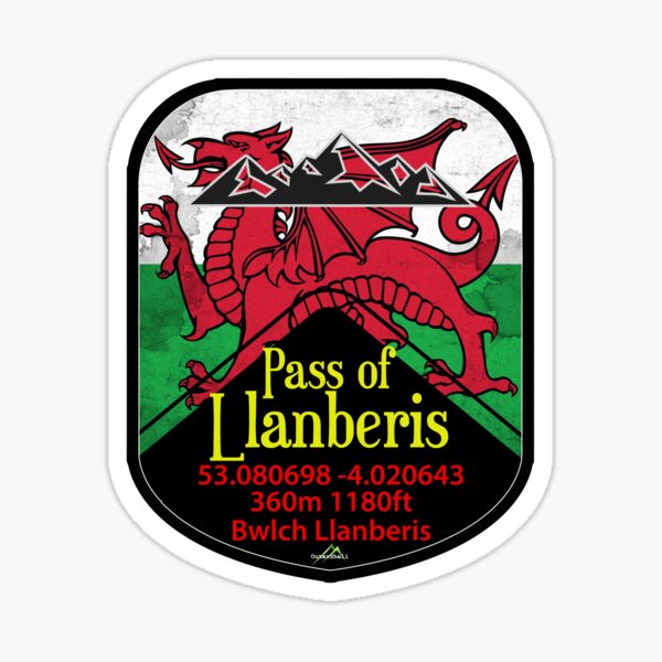 Item preview, Pass of Llanberis Wales Sticker & T-Shirt designed and sold by OuterShellUK.