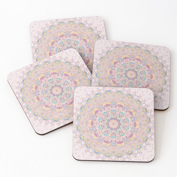 Item preview, Birds and Hearts Mandala - Cotton Candy designed and sold by Natalie Viola .