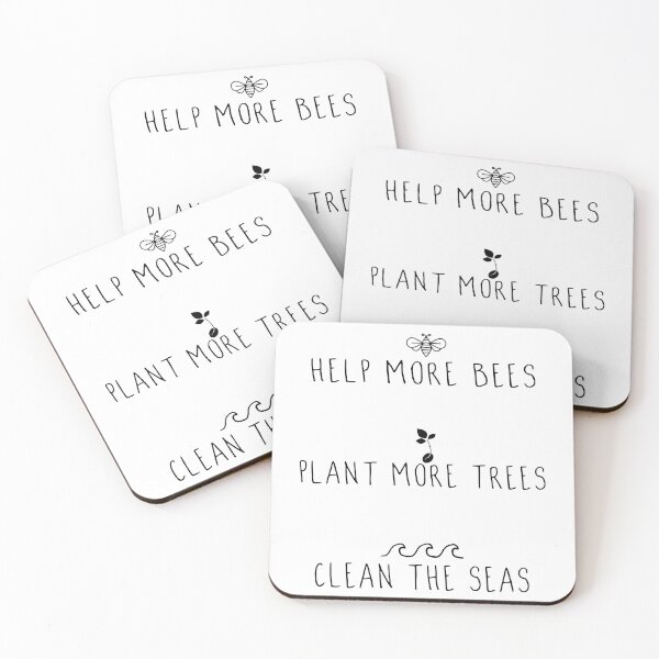 Item preview, Help More Bees Plant More Trees Clean The Seas designed and sold by env1nada.