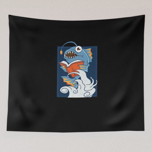 Item preview, Lantern fish reading designed and sold by ElBeDesigns.