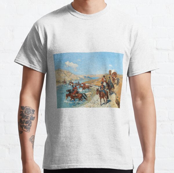 Franz Roubaud (1856–1928), Crossing of the river, oil on canvas 59 x 83.5 cm Classic T-Shirt