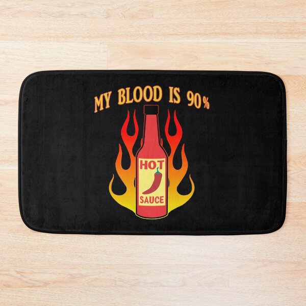 Item preview, funny hot sauce - my blood is 90% hot sauce designed and sold by baingraphics.