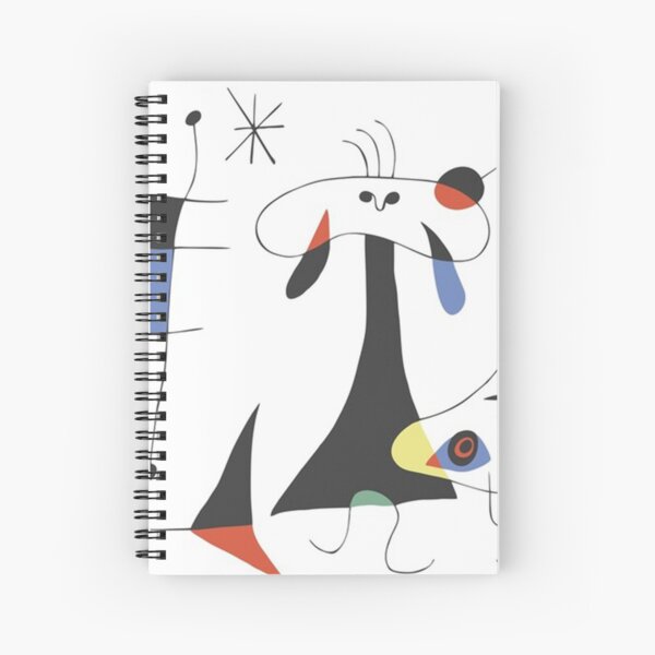 The sun red 1980 joan miro Spiral Notebook