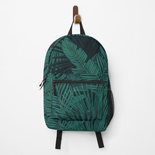 Item preview, Tropical seamless stylized concept digital print with tropical green leaves, areca, banana leaves, rainforest plants. designed and sold by ANAKOTO.