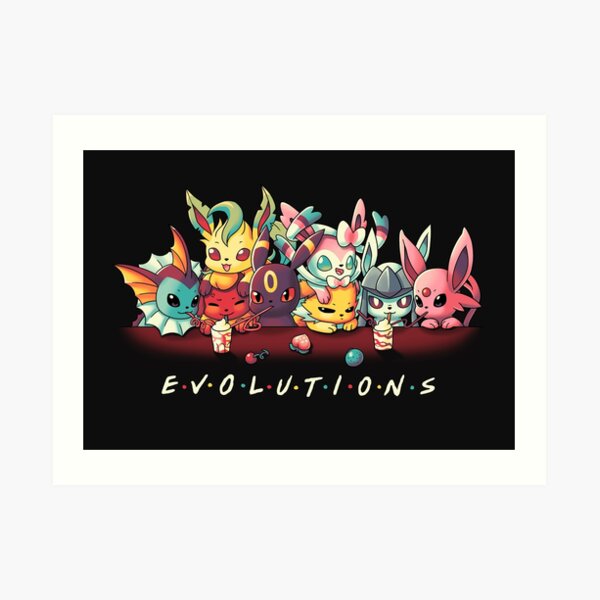 Evolutions // Retro Gaming, 90s kid, rpg, fantasy, 8-Bit Art Print