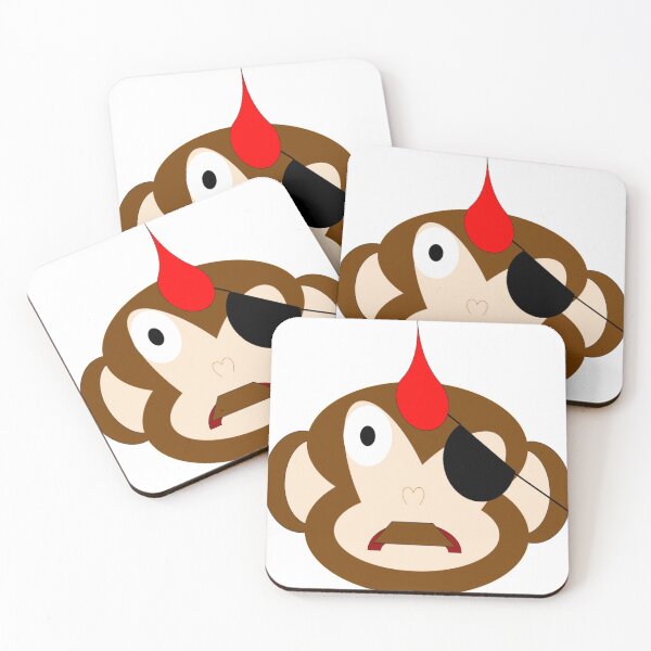 Item preview, red hair eye patch monkey designed and sold by NatesCreativity.