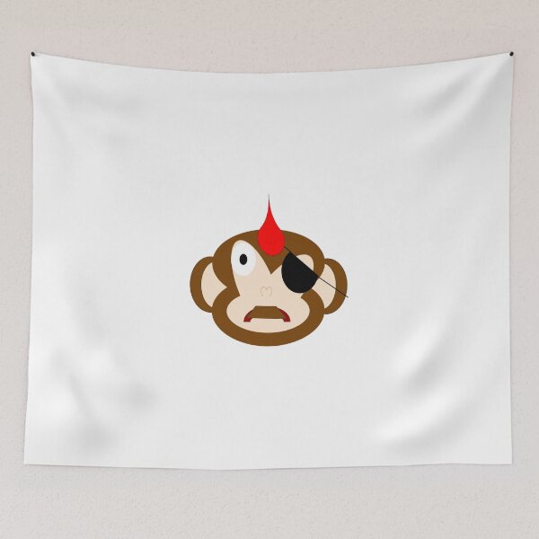 Item preview, red hair eye patch monkey designed and sold by NatesCreativity.