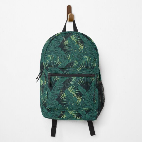 Item preview, Tropical seamless stylized concept digital print with tropical green leaves, areca, banana leaves, rainforest plants. designed and sold by ANAKOTO.
