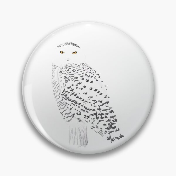 Item preview, Adult male Snowy Owl in minimal style designed and sold by AndrasVasasArt.
